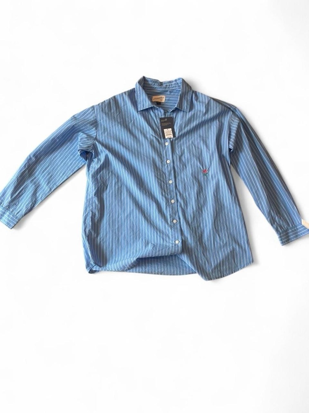 Universal Thread Blue Striped Men's Button-Down Shirt